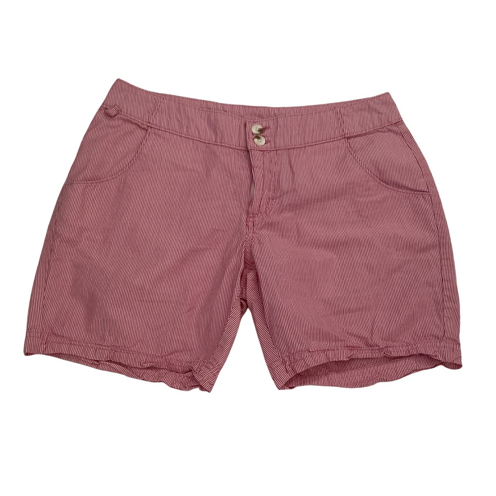 Columbia PFG Omni Shade Women's Pink Striped Shorts -‎ Size 6